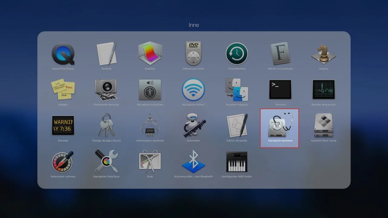 Narzędzie Dyskowe macOS ikona