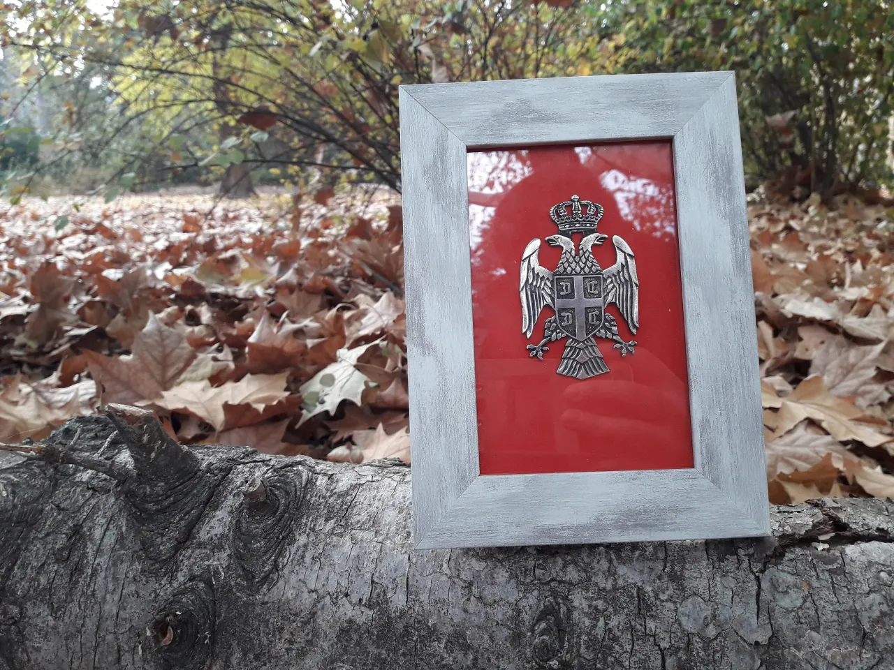 godło Serbii dwugłowy orzeł krzesiwa