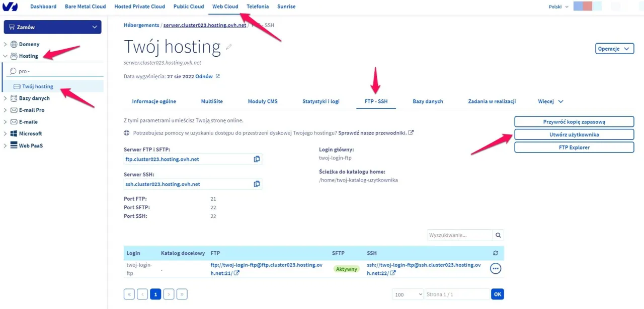 Przenoszenie domeny do OVHcloud krok po kroku