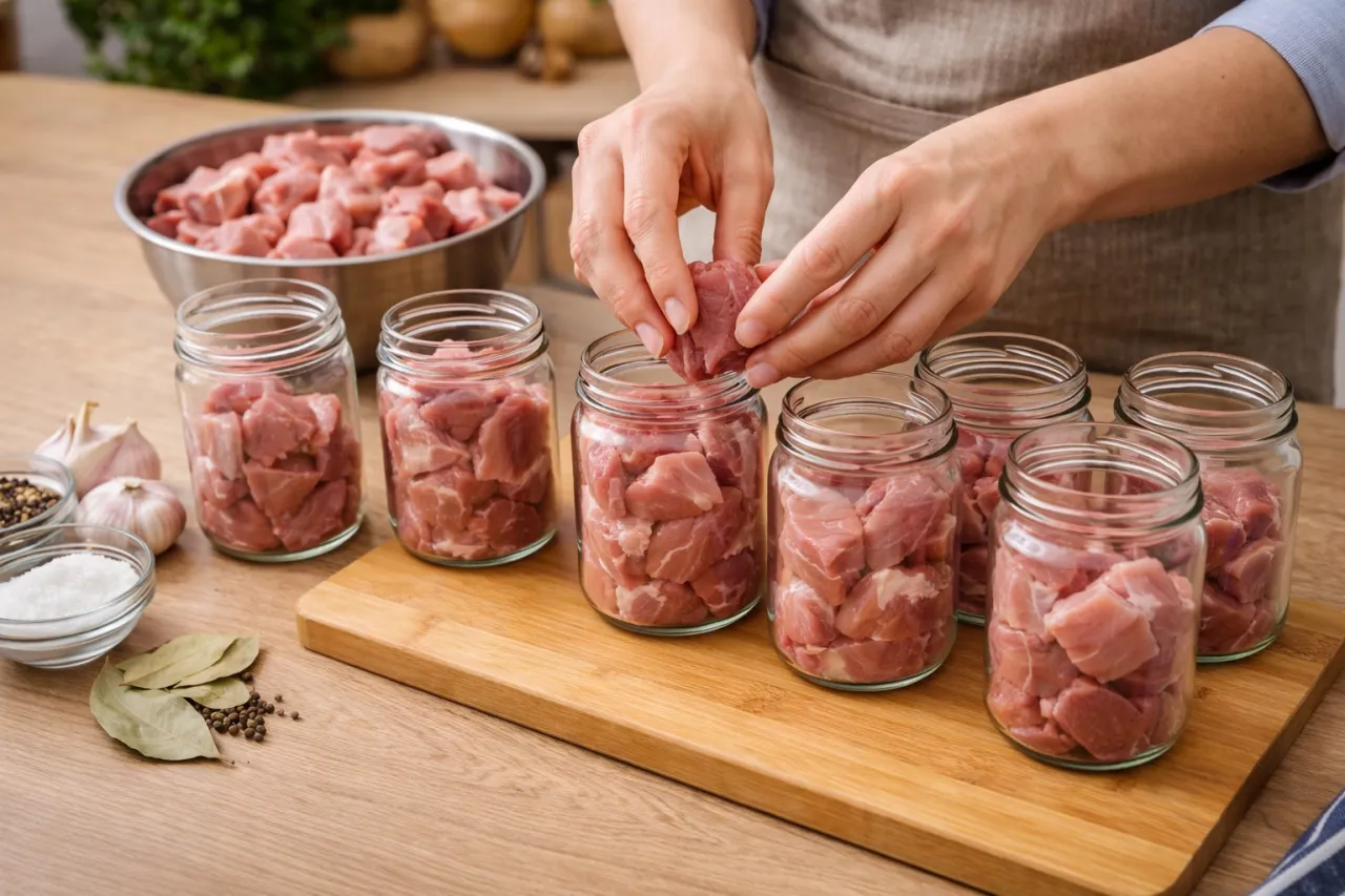 tyndalizacja mięsa w słoikach krok po kroku