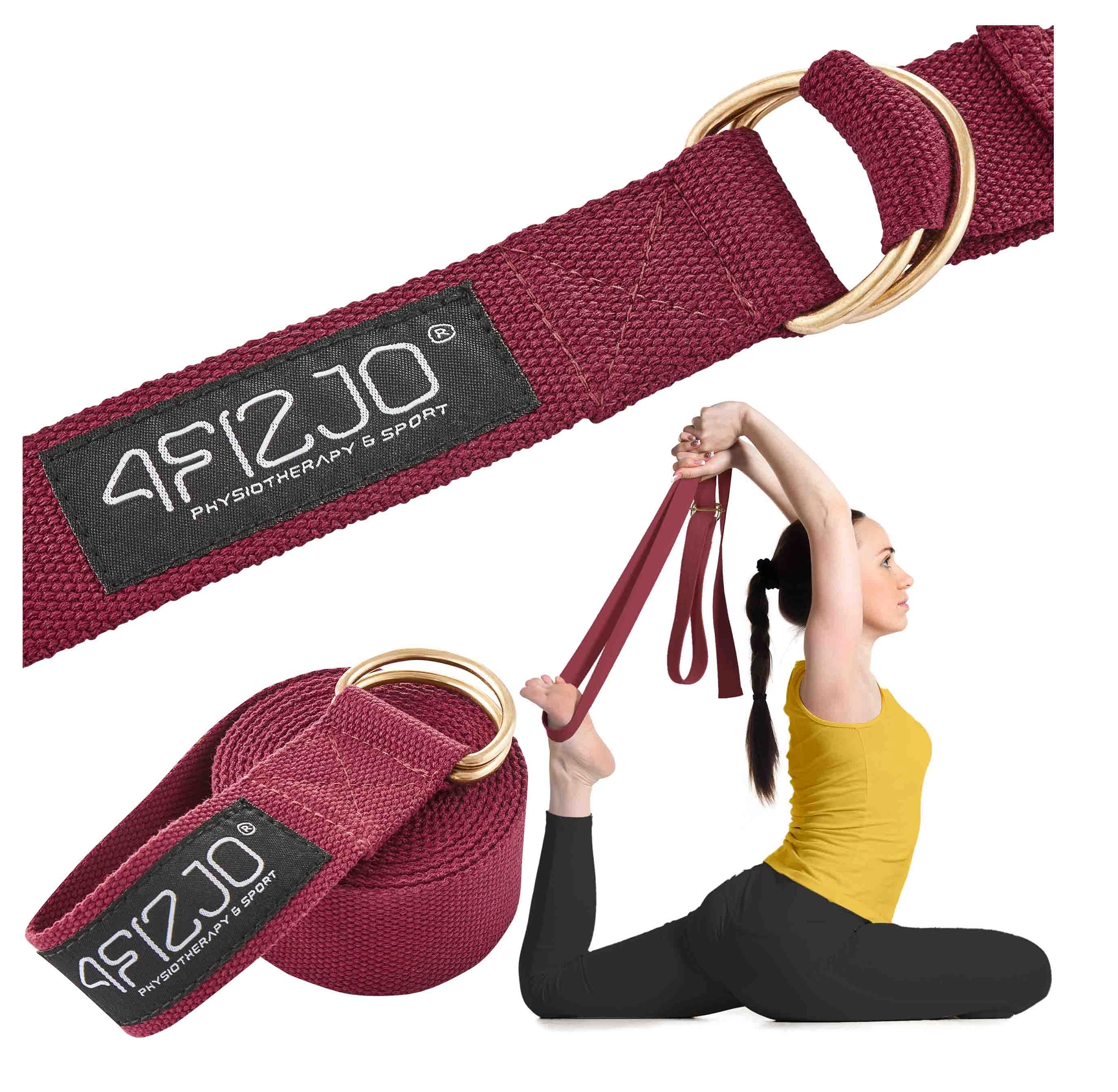 r&oacute;żne paski do jogi materiały i zapięcia