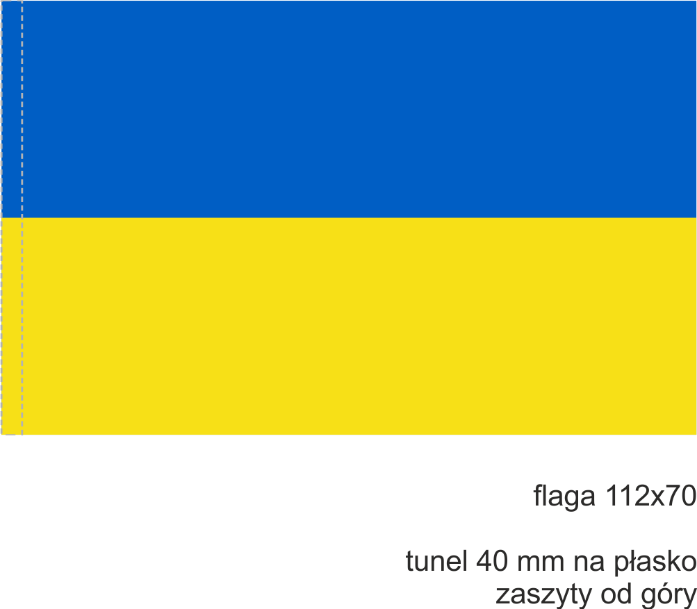 Flaga Ukrainy pozioma