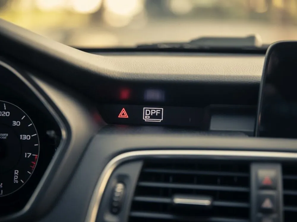 objawy wypalania DPF deska rozdzielcza