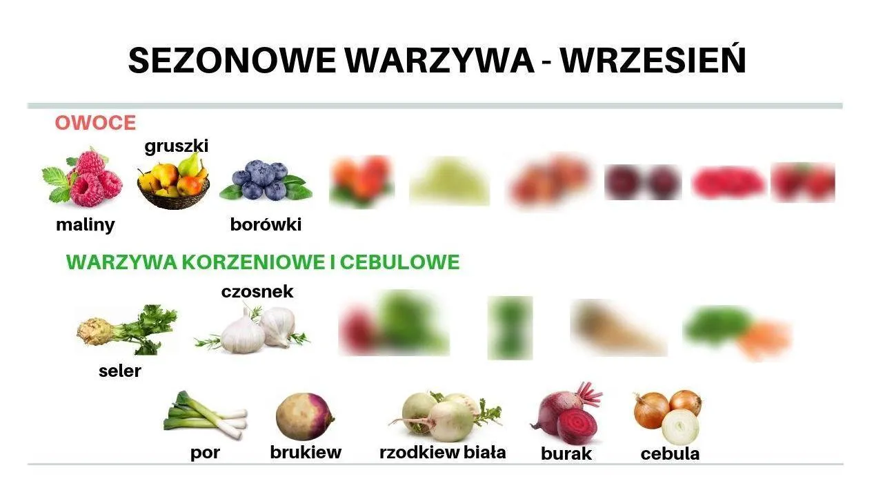 wrześniowe warzywa i owoce sezonowe