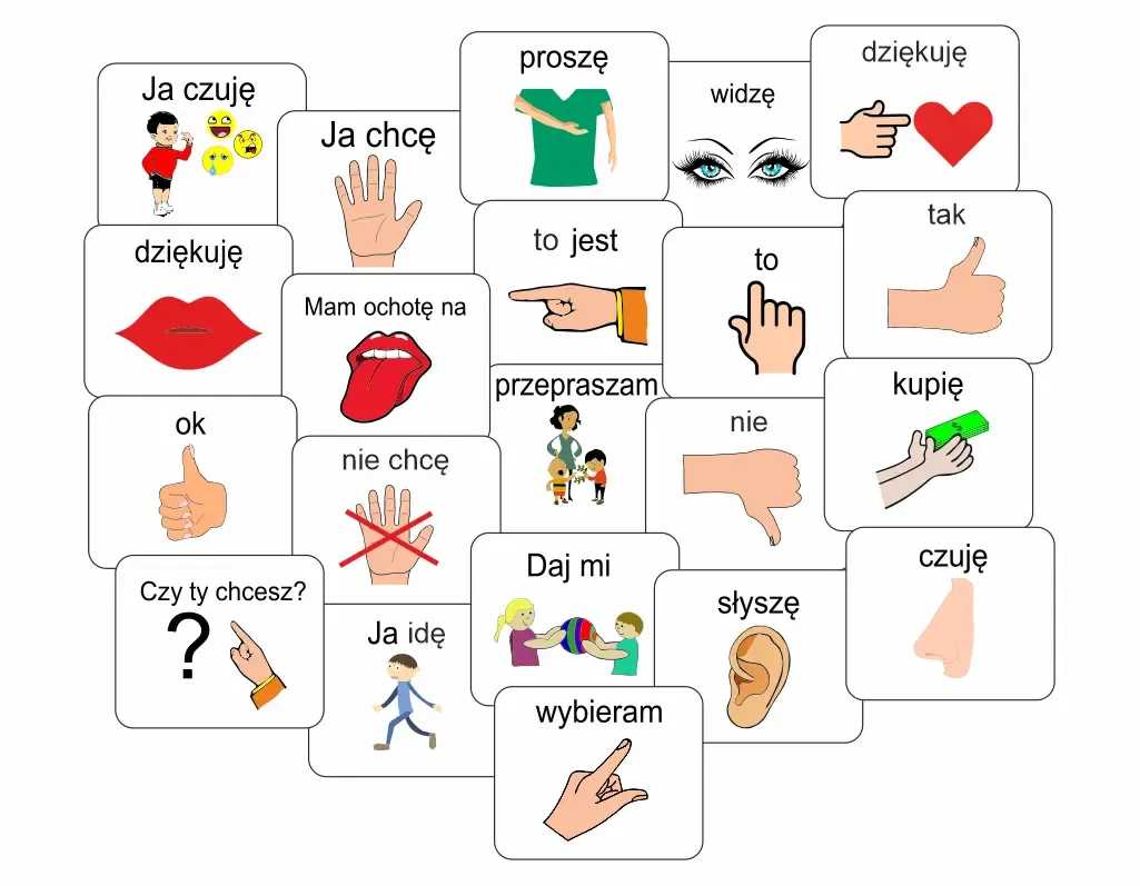 Komunikacja alternatywna AAC piktogramy