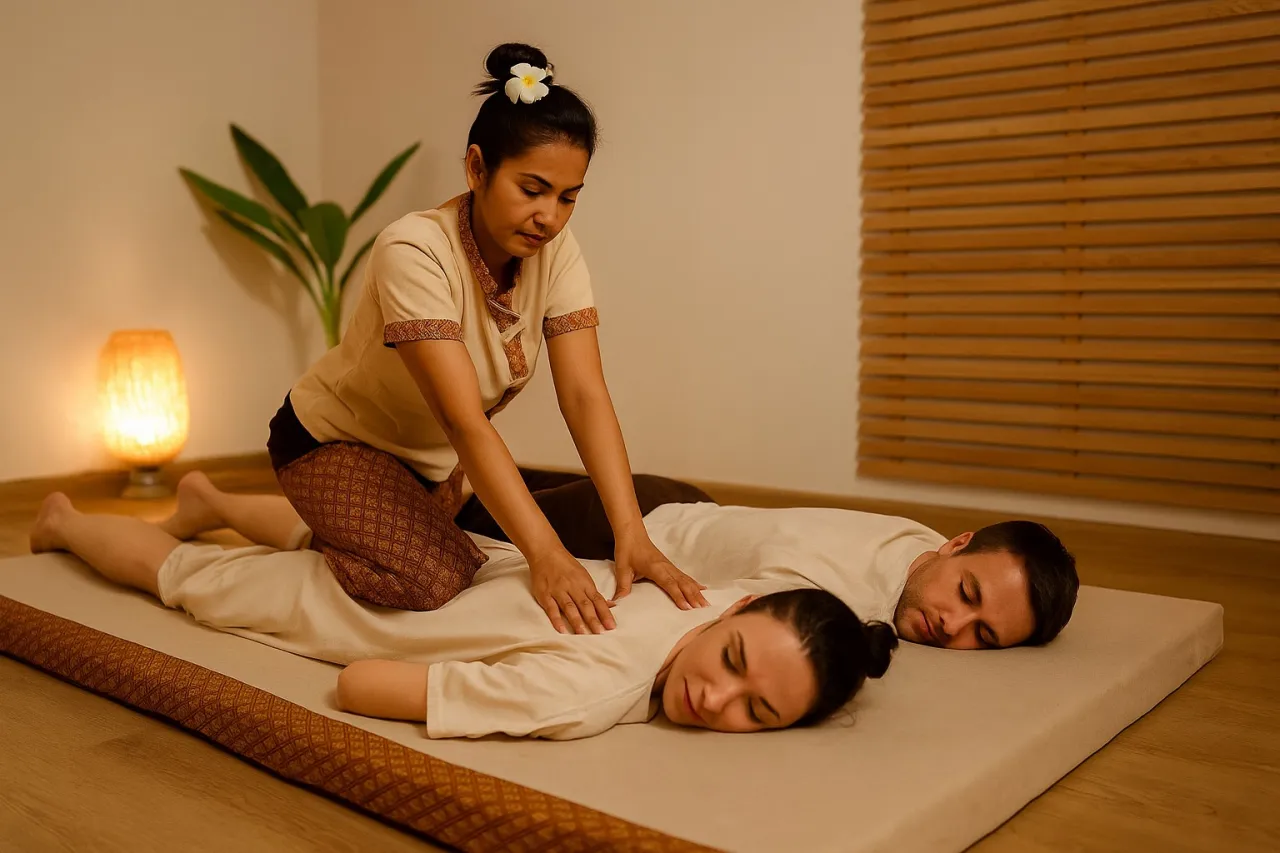 Masaż tajski punkty uciskowe rozciąganie