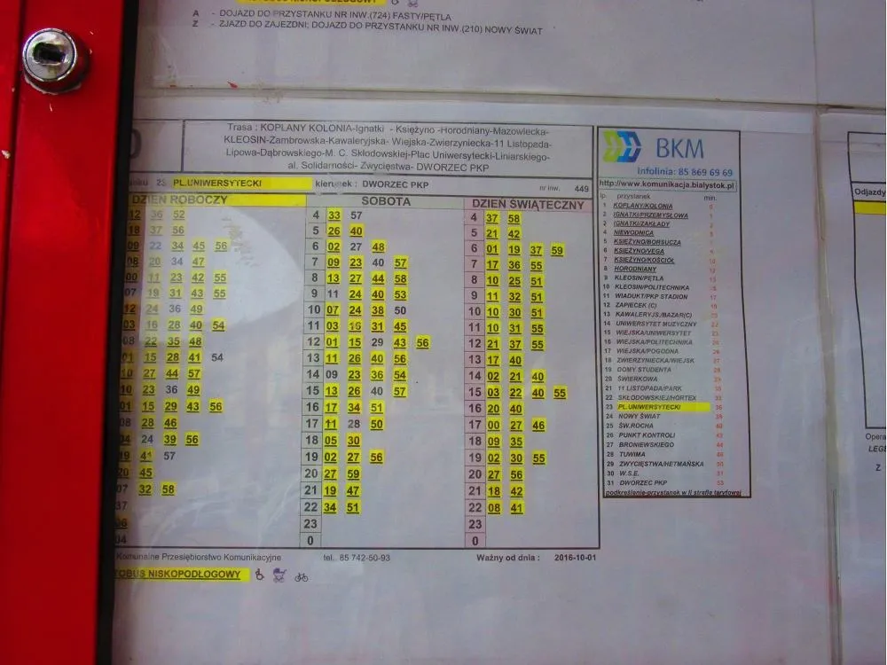 rozkład jazdy białystok przystanek tablica aplikacja