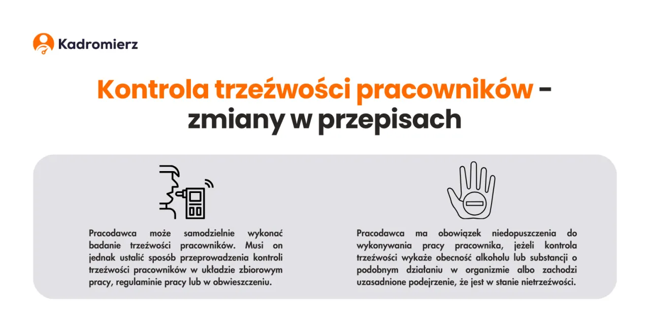 Kontrola trzeźwości w miejscu pracy pracodawca