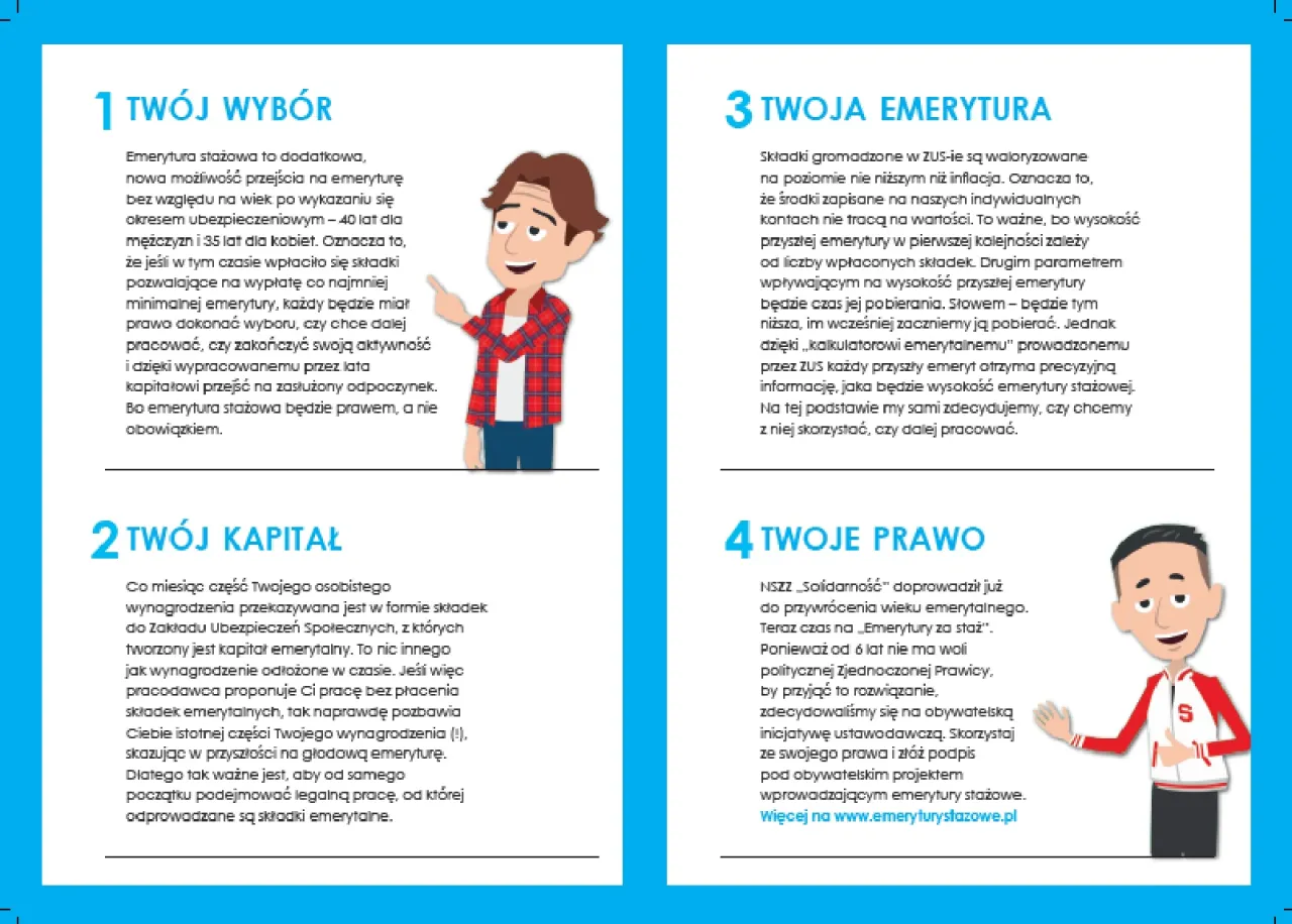 Porównanie projektów emerytur stażowych PiS i Solidarności