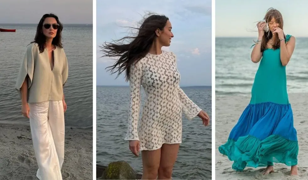 kolaż stylizacje polskich gwiazd na wakacjach