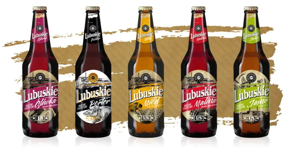 Piwo Lubuskie w supermarkecie, półka z piwem regionalnym