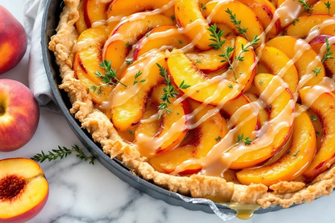 p&ecirc;ches r&ocirc;ties miel romarin