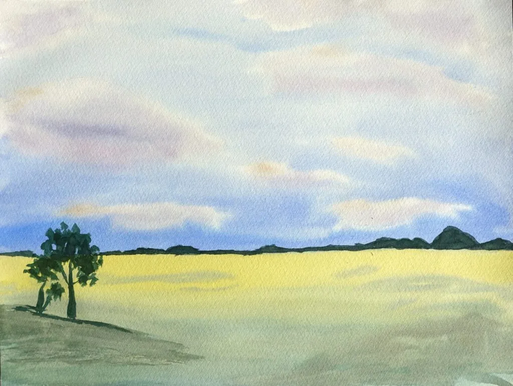 Aquarell Landschaften einfach