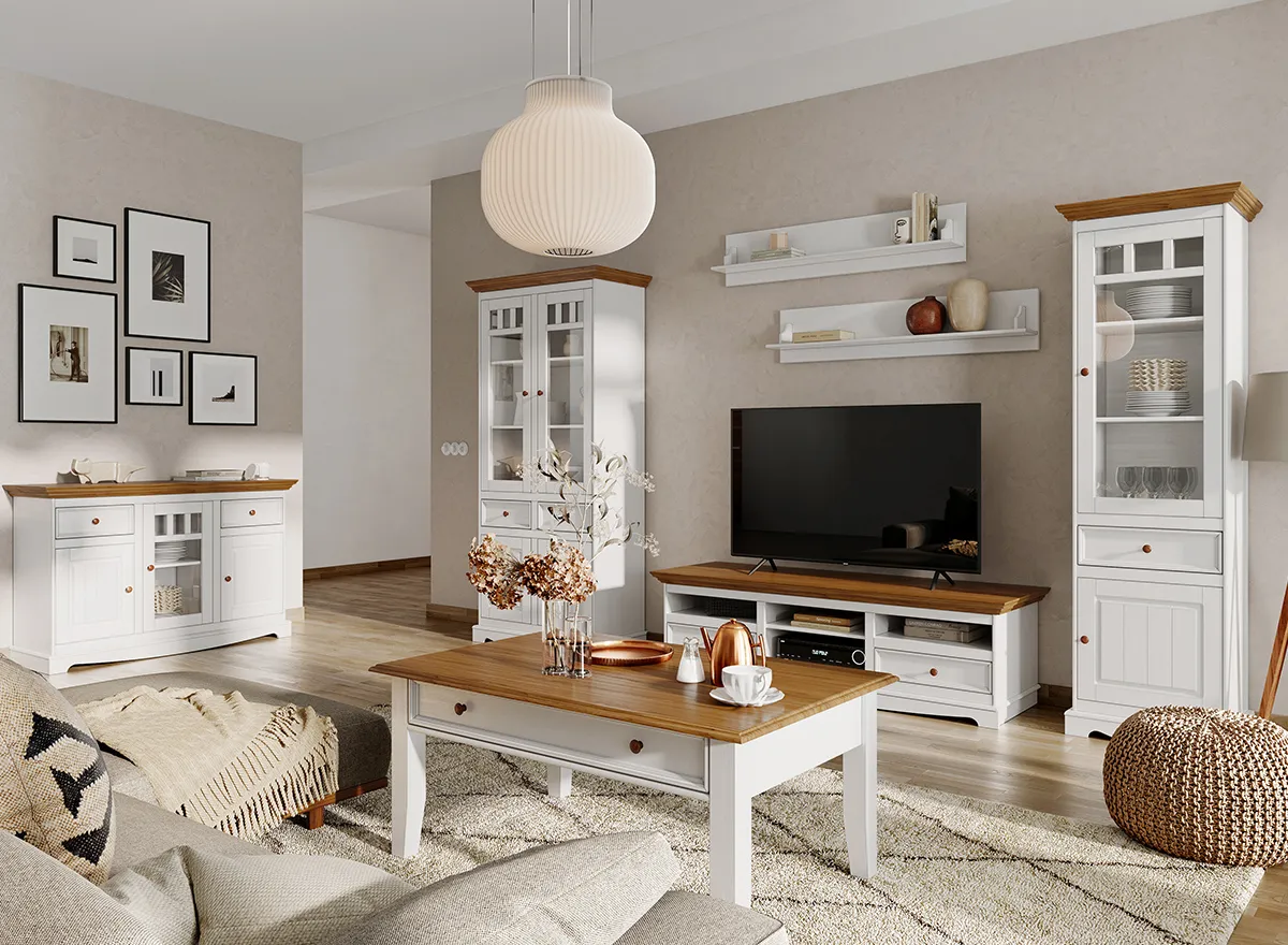 dodatki do pokoju z białymi meblami