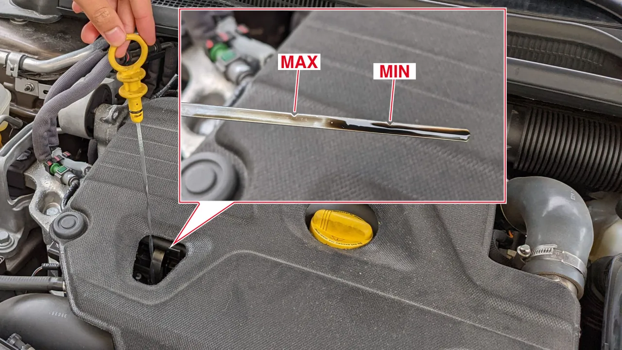jauge niveau huile moteur voiture