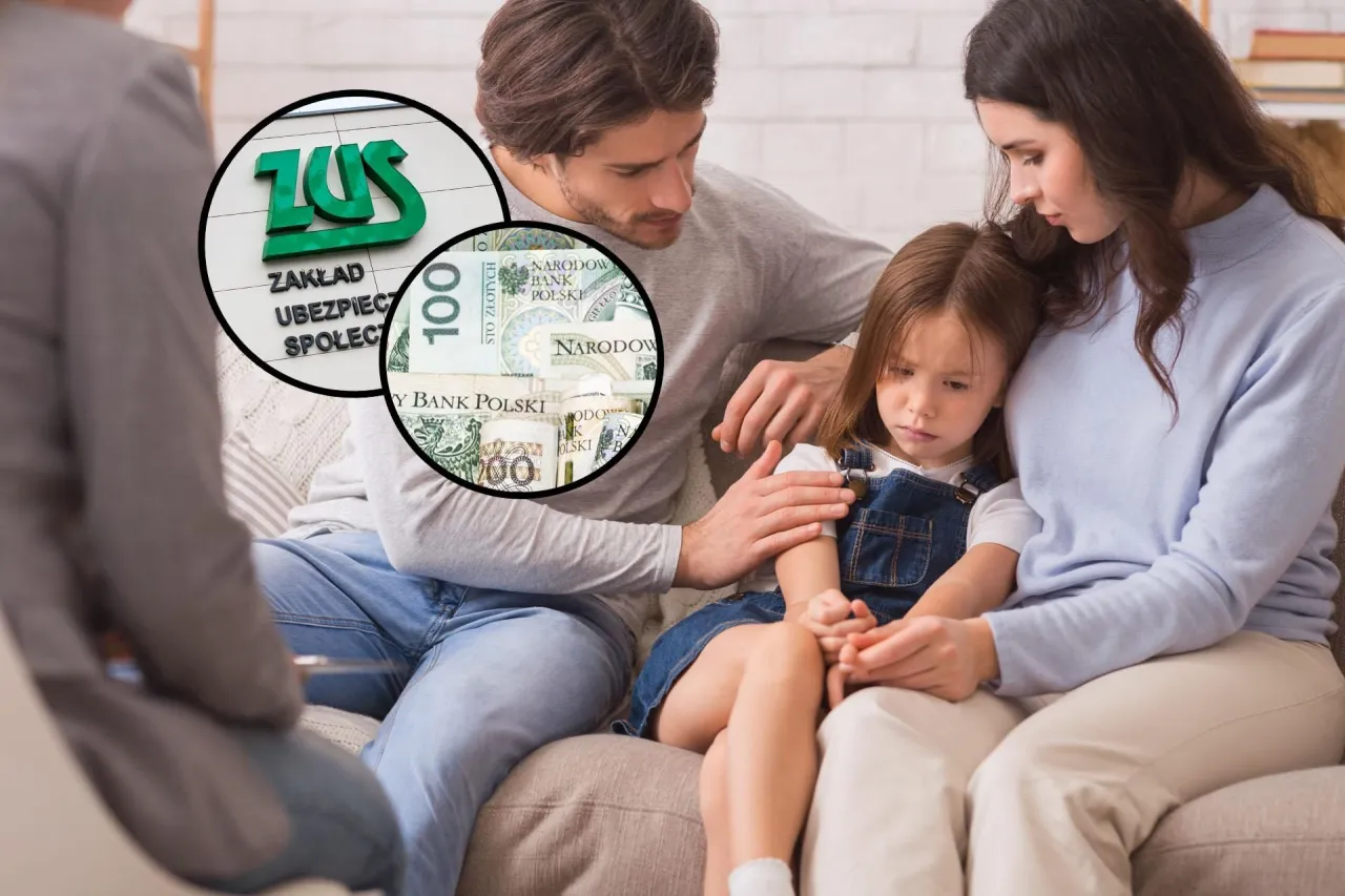 polska rodzina z dziećmi pieniądze