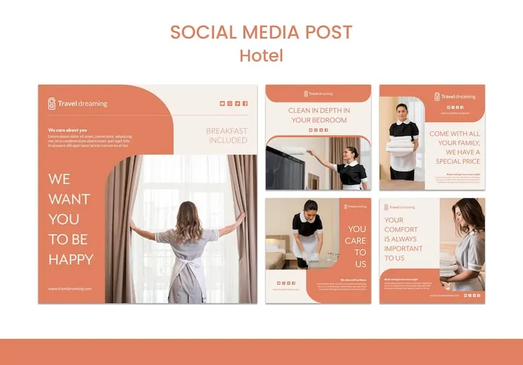 przykłady postów promujących noclegi w social mediach