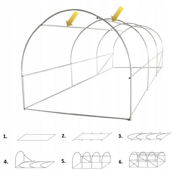 Wymiary tuneli ogrodowych przykłady