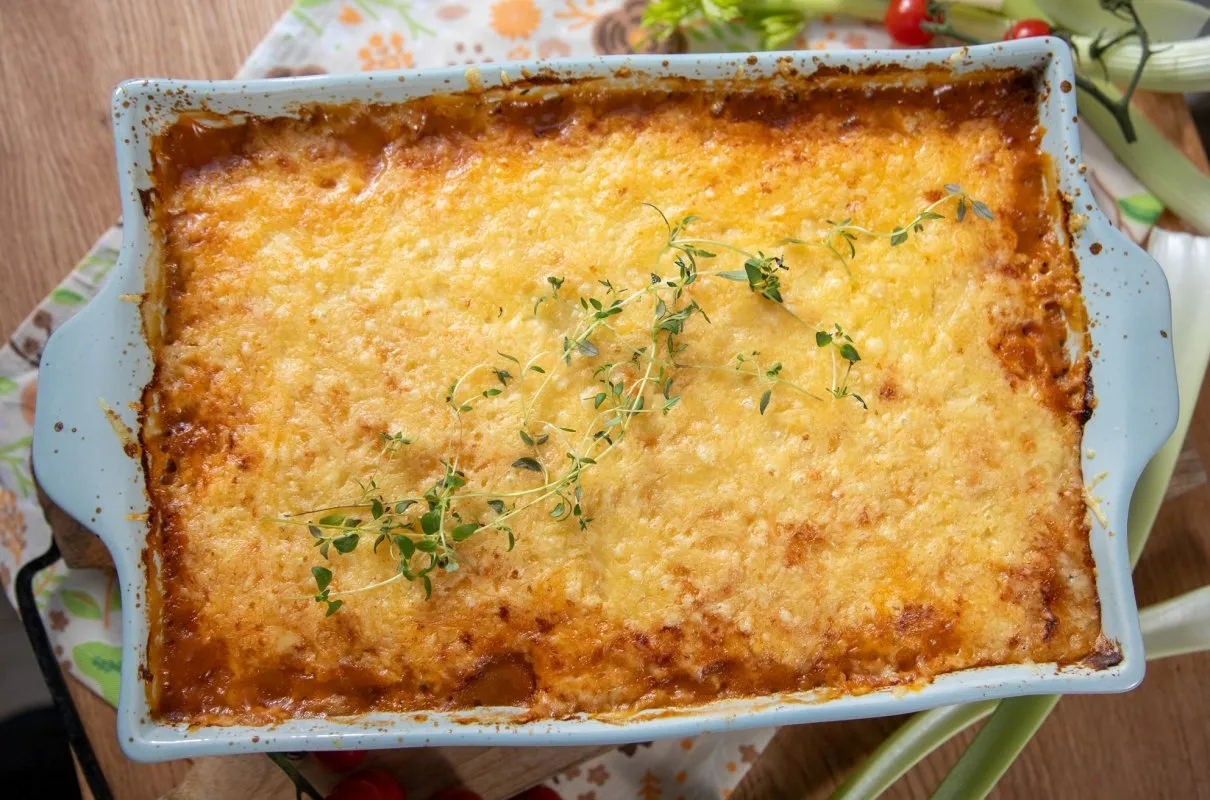 zapiekanka z mięsem mielonym Ewy Wachowicz podanie