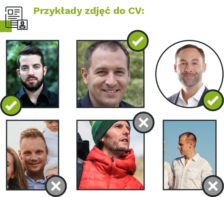 przykłady błędów w CV, złe zdjęcie w CV, profesjonalne zdjęcie do CV
