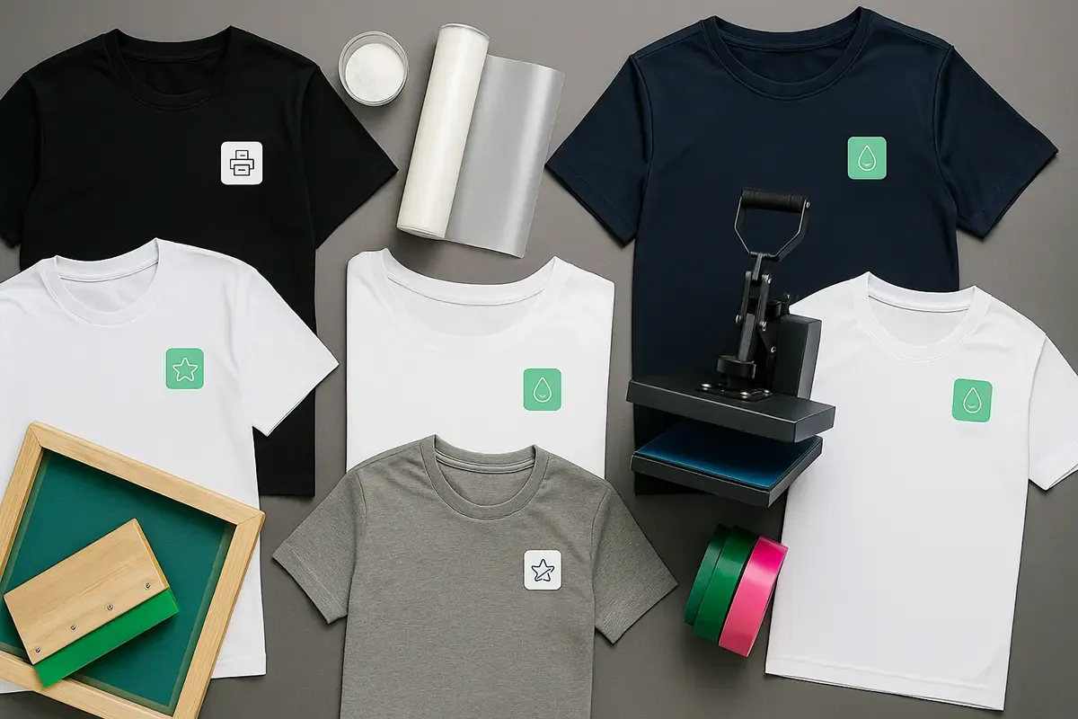 rodzaje nadruków na bluzach flex flock sitodruk