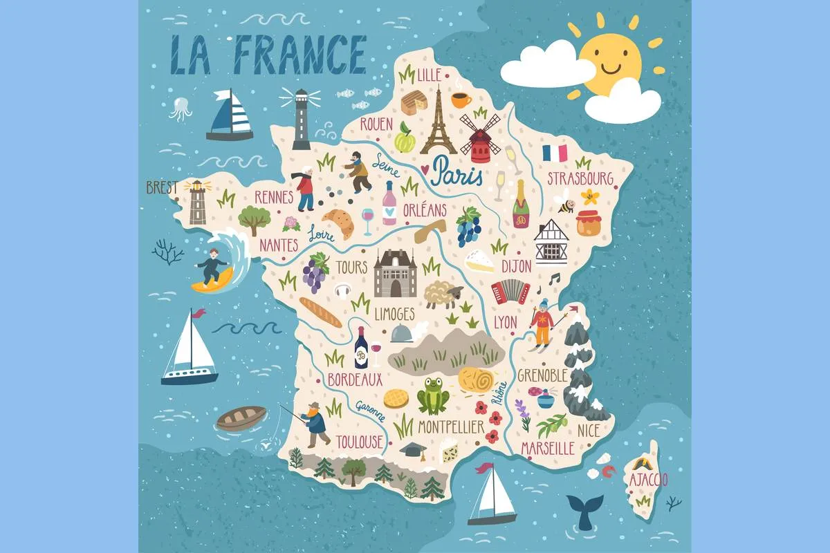 Mapa Francji z atrakcjami i miastami. Czy do Francji trzeba paszport? Sprawdź na mapie!