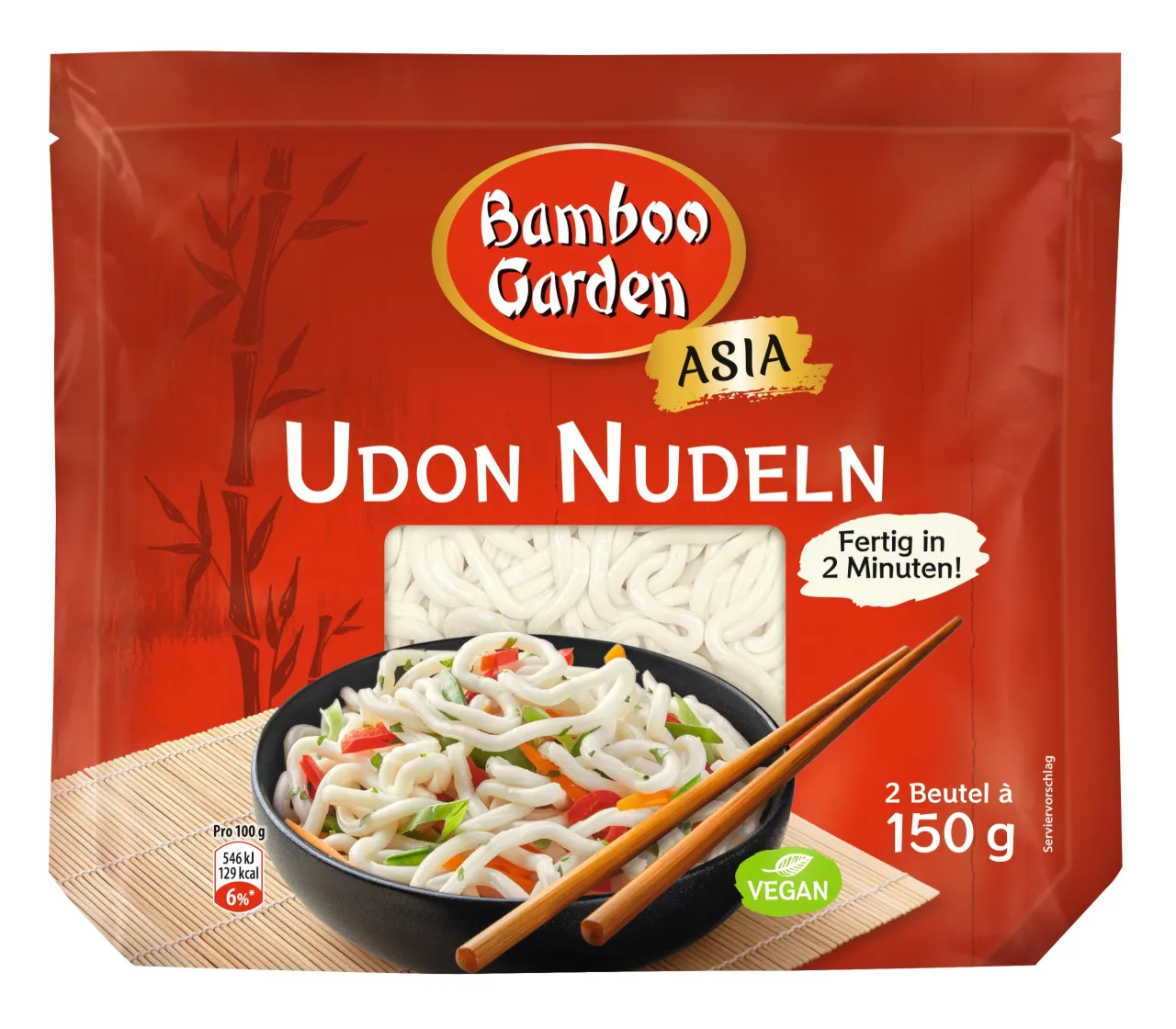 verschiedene udon nudeltypen und verpackungen