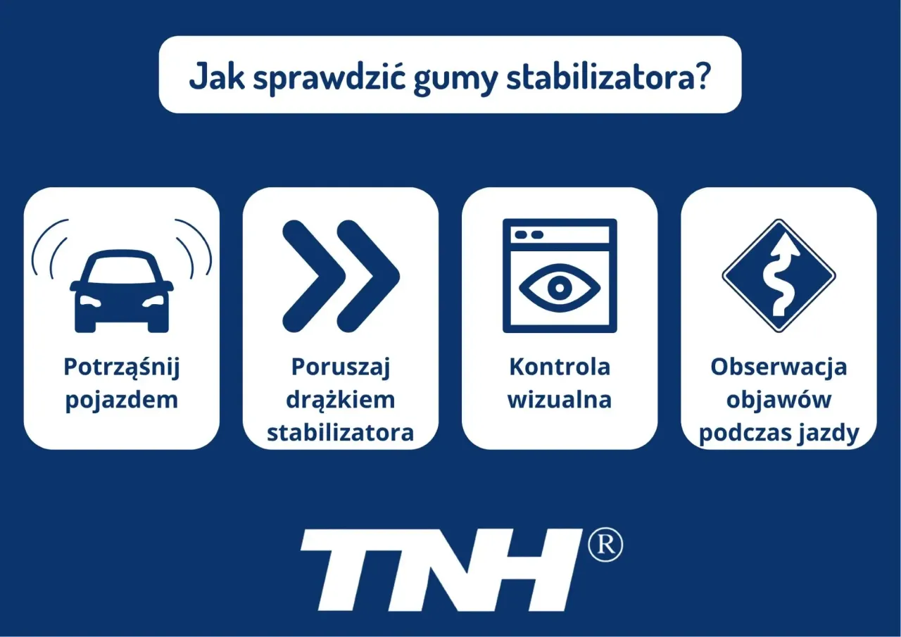 Jak sprawdzić gumy stabilizatora? Potrząśnij pojazdem, poruszaj drążkiem, kontrola wizualna, obserwacja objawów podczas jazdy.