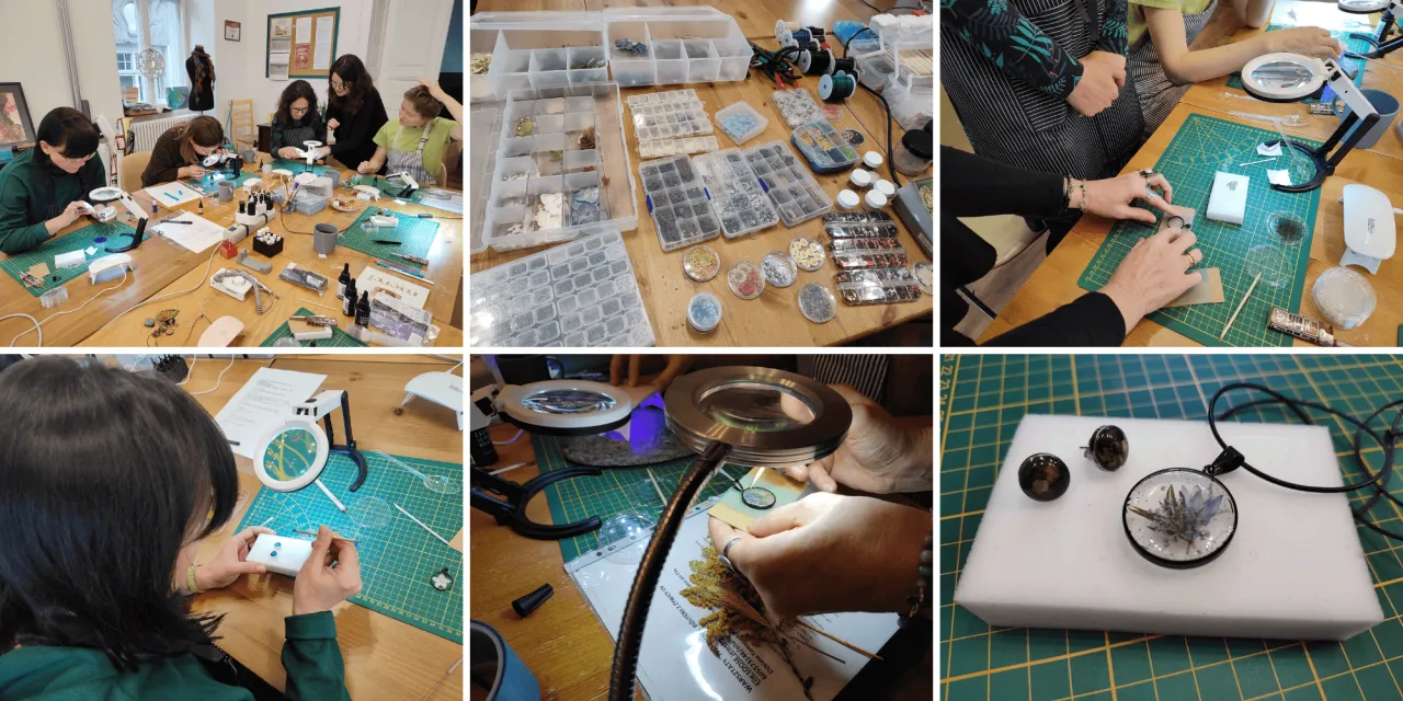 stanowisko pracy do tworzenia biżuterii z żywicy epoksydowej