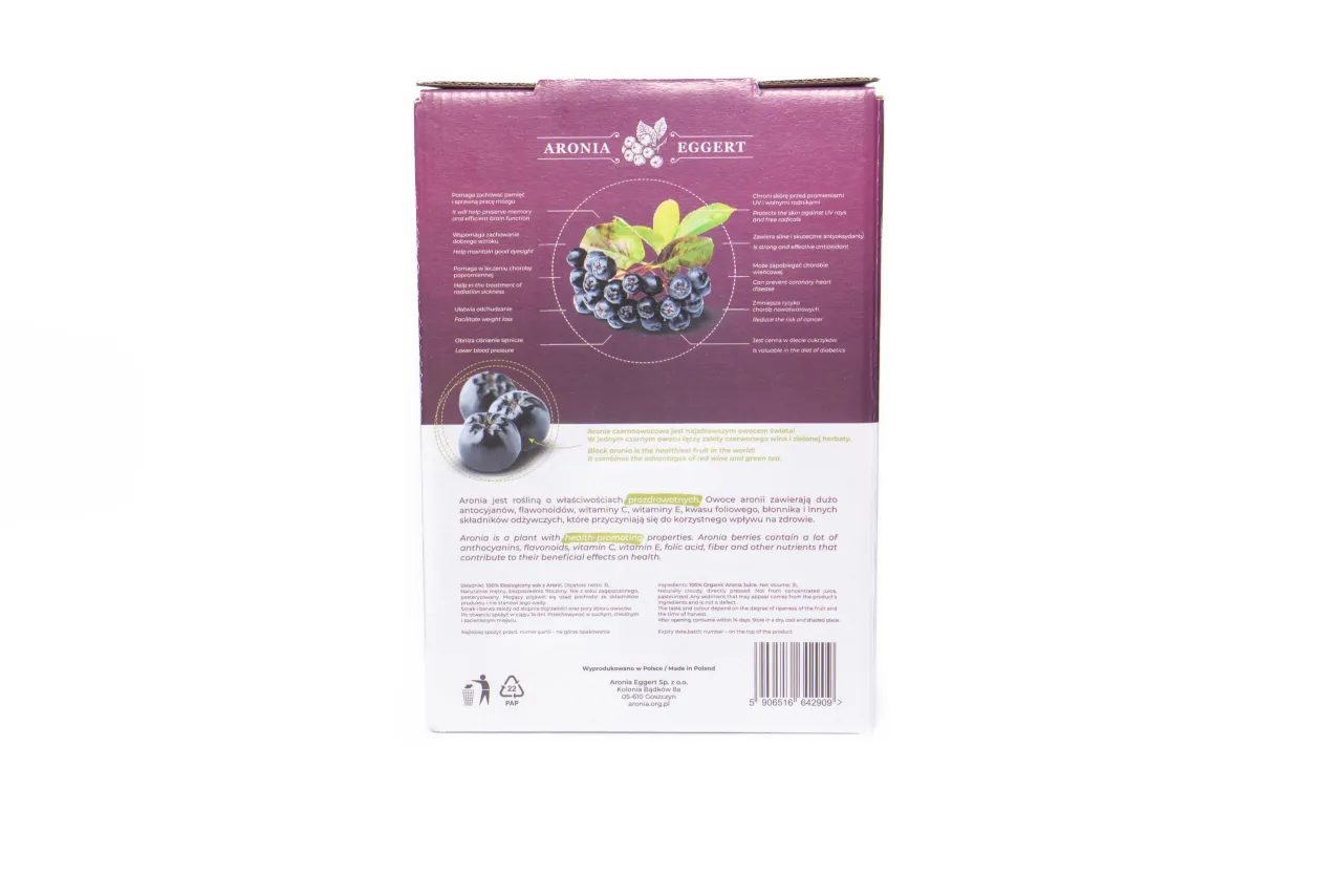 Sok z aronii NFC etykieta