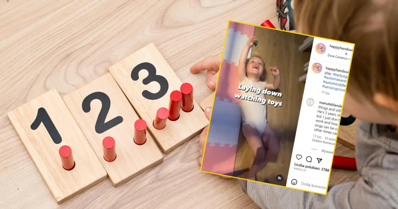 Rodzic bawi się z dzieckiem w spektrum autyzmu