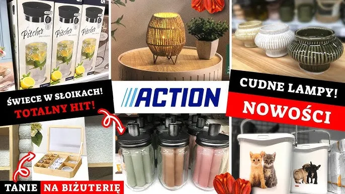 Dekoracje do domu Action, organizery Action, świece zapachowe Action