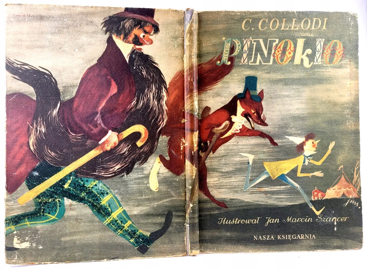 Pierwsze wydanie Pinokio okładka