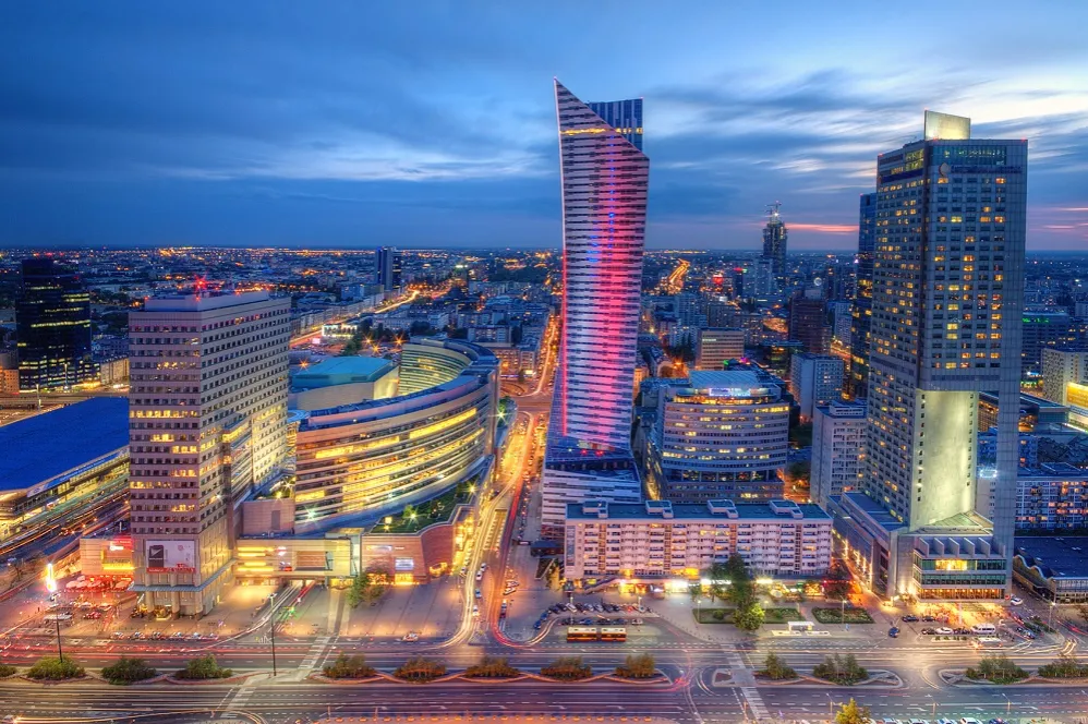 Nowoczesne biurowce Warszawa, skyline