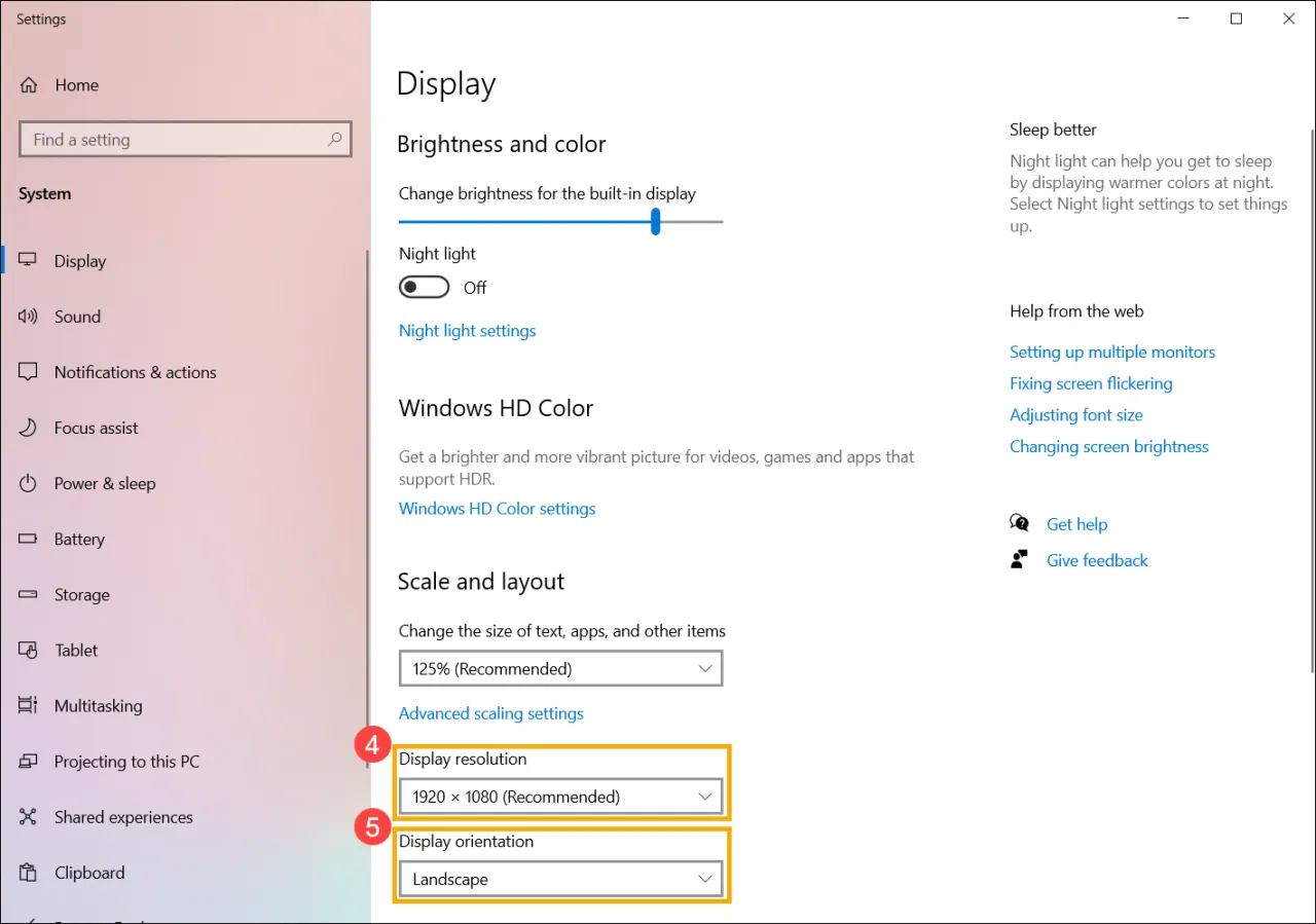 ustawienia wyświetlania windows 11
