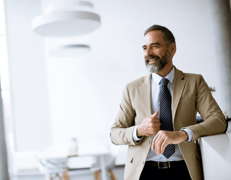 Mężczyzna zadbany styl ubrania