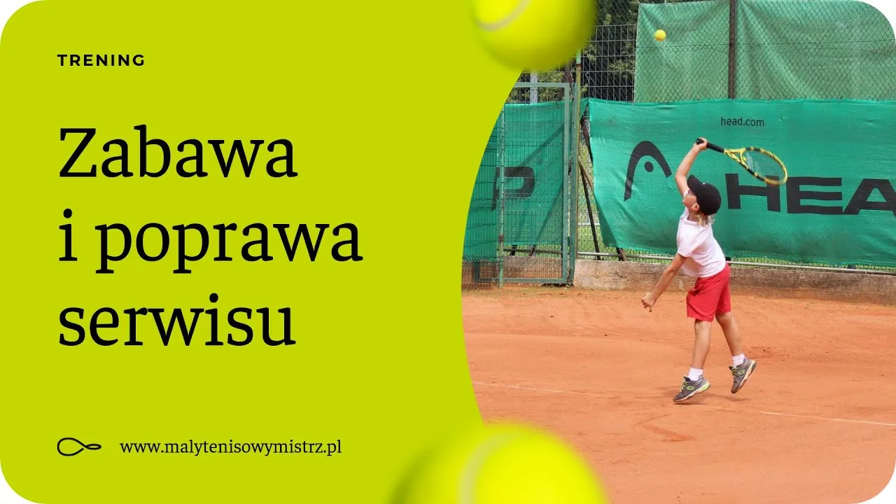 ćwiczenia na serwis tenisowy bez piłki na korcie