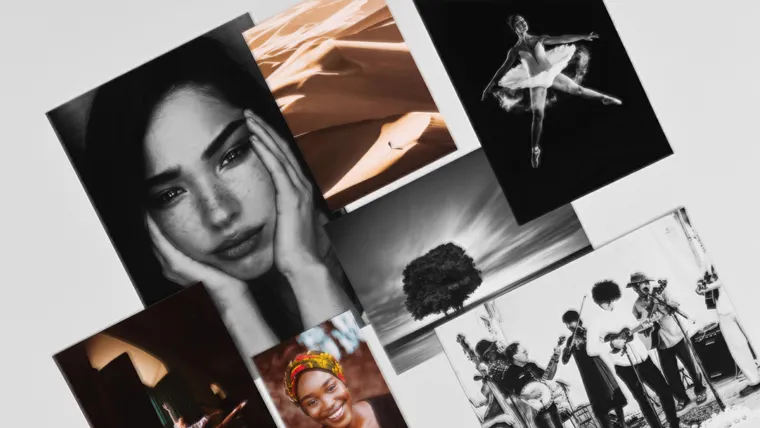 przykłady wywołanych zdjęć w różnych formatach i na różnych papierach