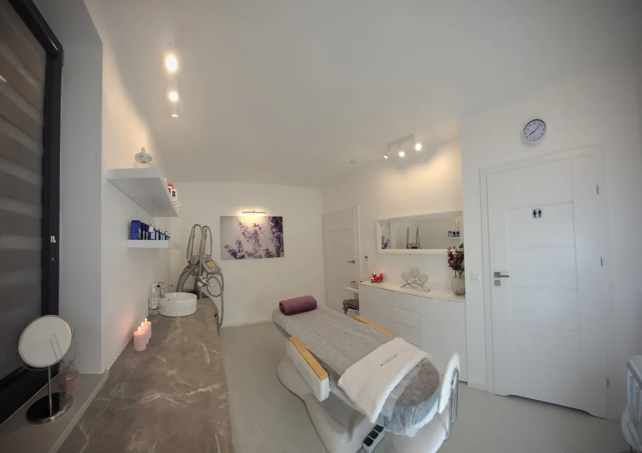 Nowoczesne Day SPA wnętrze gabinet zabiegowy