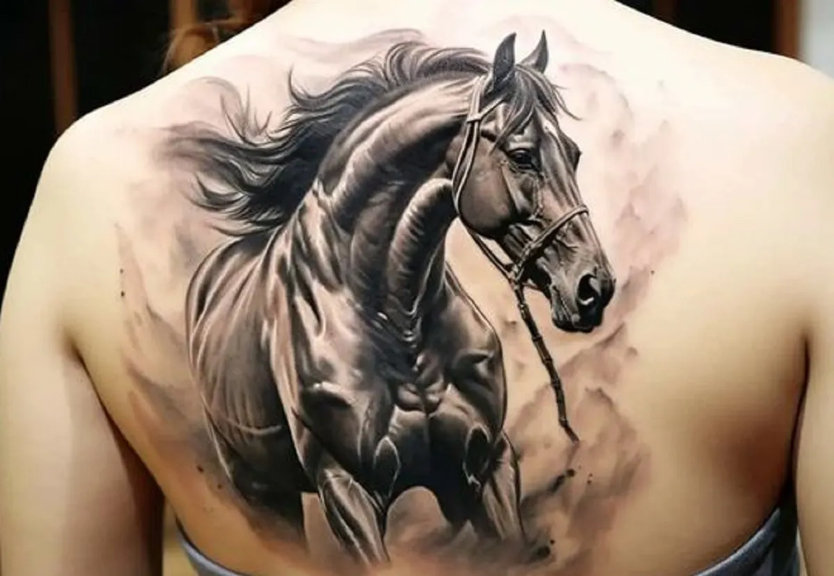 tatuaż koń wolność siła