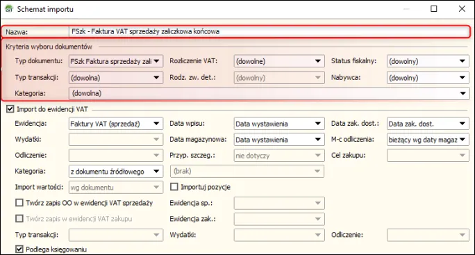 schemat księgowania faktury zaliczkowej w KPiR