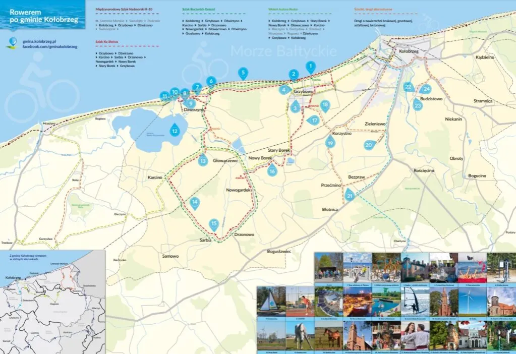 Mapa najlepszych tras rowerowych nad morzem