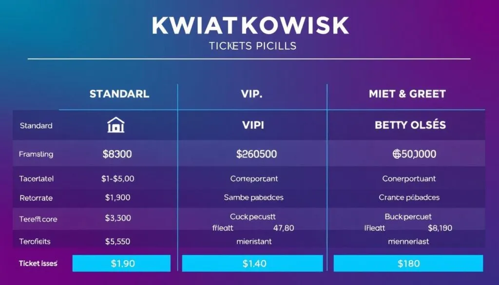 Dawid Kwiatkowski bilety rodzaje, pakiety VIP