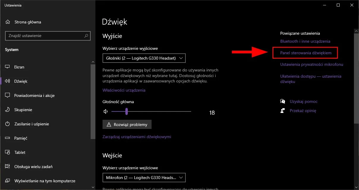 ustawienia dźwięku Windows 10 Bluetooth