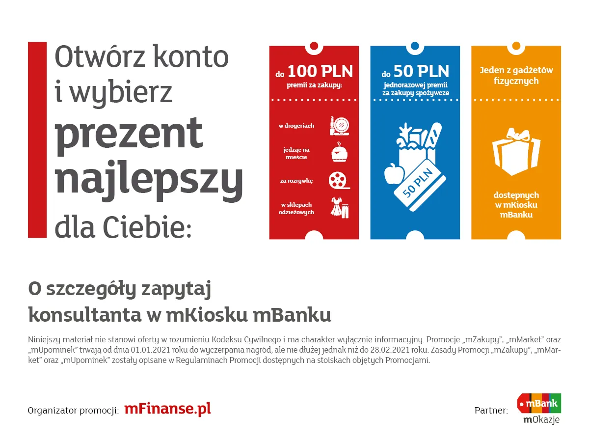 mBank promocje za otwarcie konta