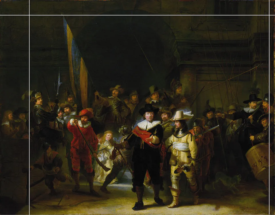 Die Nachtwache Rembrandt van Rijn Gesamtansicht