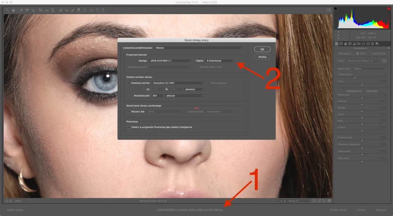 czynniki wpływające na rozmiar pliku photoshop