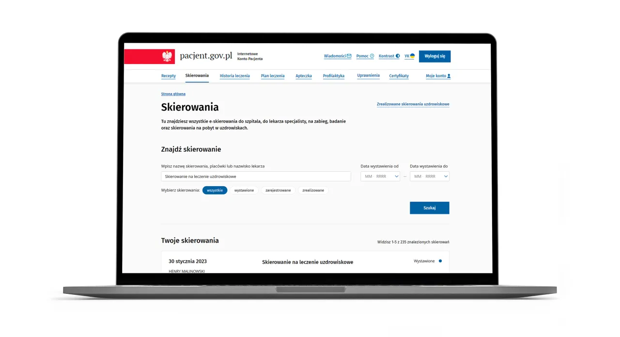 Jak sprawdzić nfz kolejka do sanatorium? Na stronie pacjent.gov.pl znajdziesz swoje skierowania uzdrowiskowe.