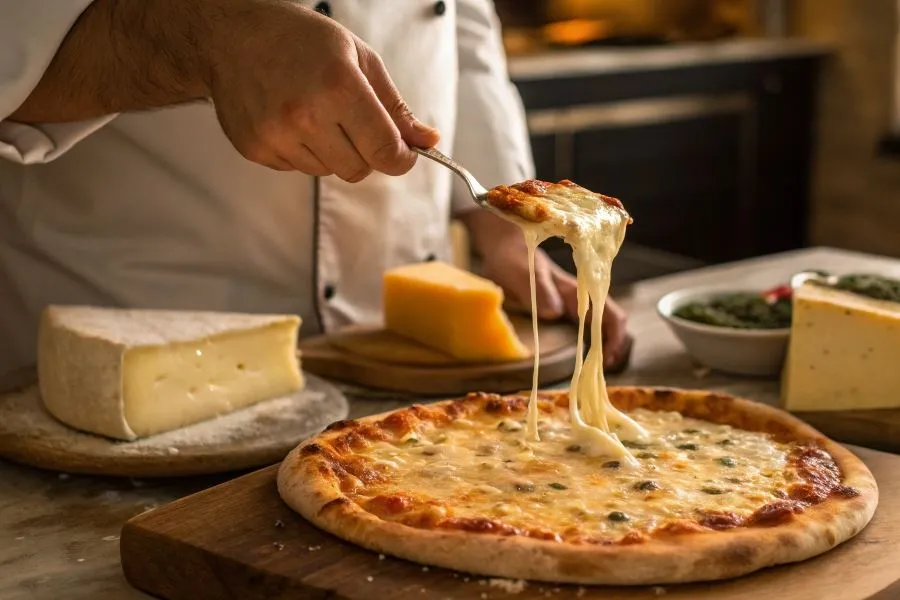 Włoskie sery na pizzę Scamorza Provolone