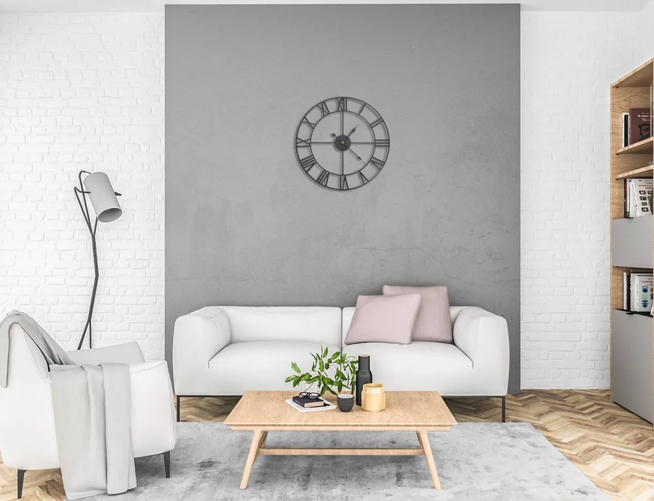 karnisz z zegarem style industrialne loft retro